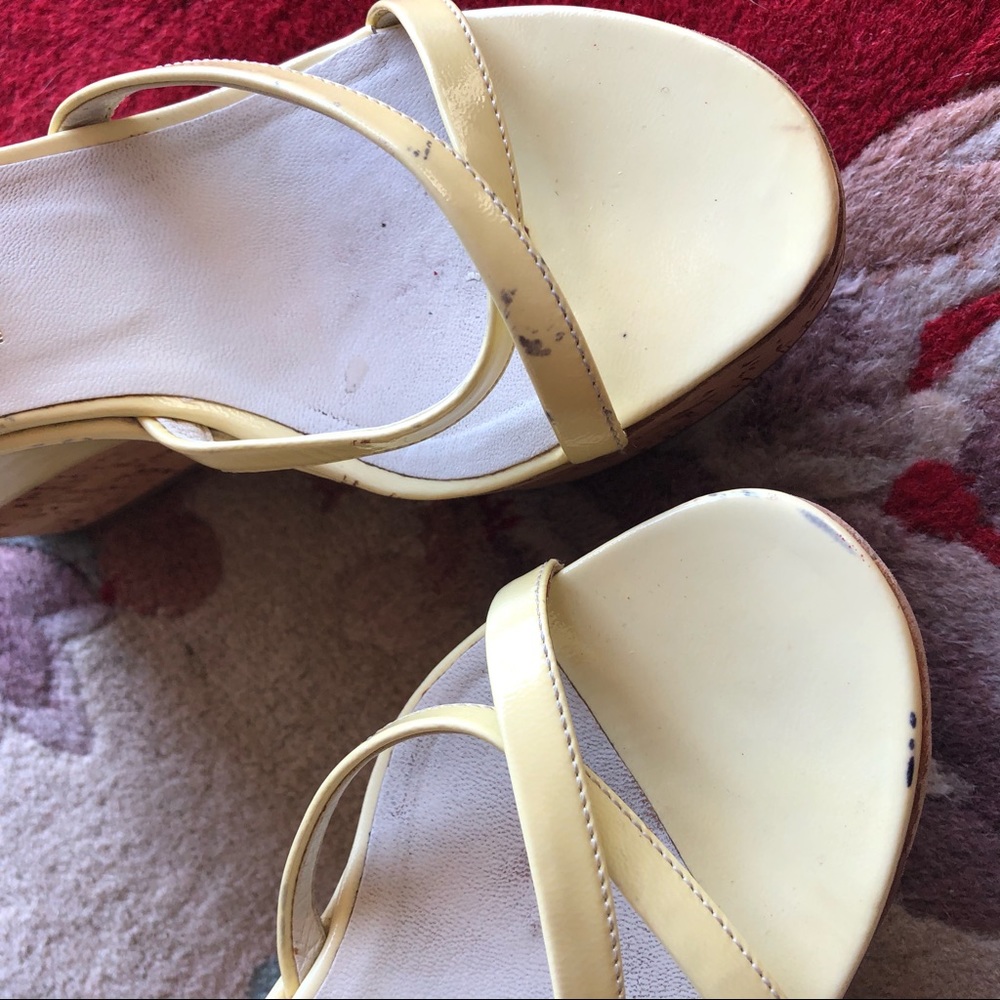 PRADA Patent Leather Cork Wedge Sandal Authentic - Picture 10 of 15